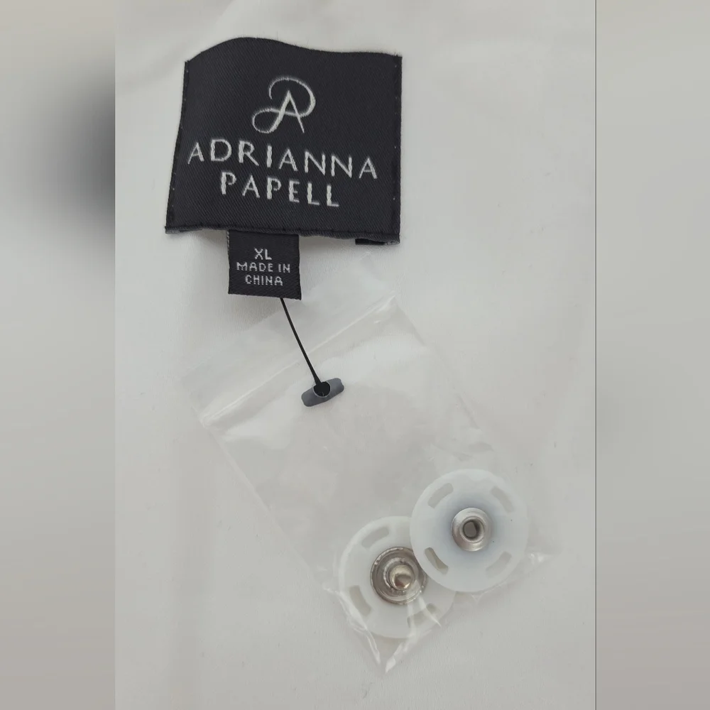 Adrianna Papell Ivory 3/4 Sleeve Fur Jacket - Picture 5 of 10